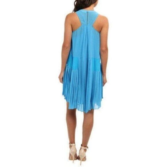 Anthropologie Aryn K Women Drop Waist Pleated Tank Halter Dress Size M - Picture 10 of 13
